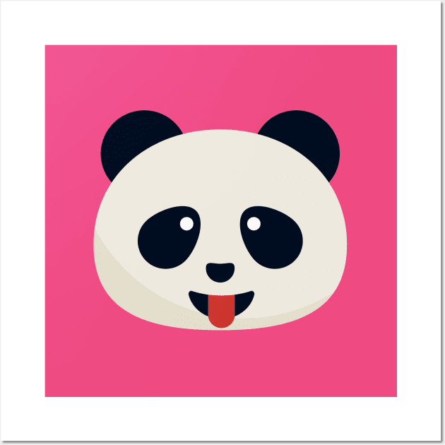 Silly Panda Wall Art by PandaEmoji